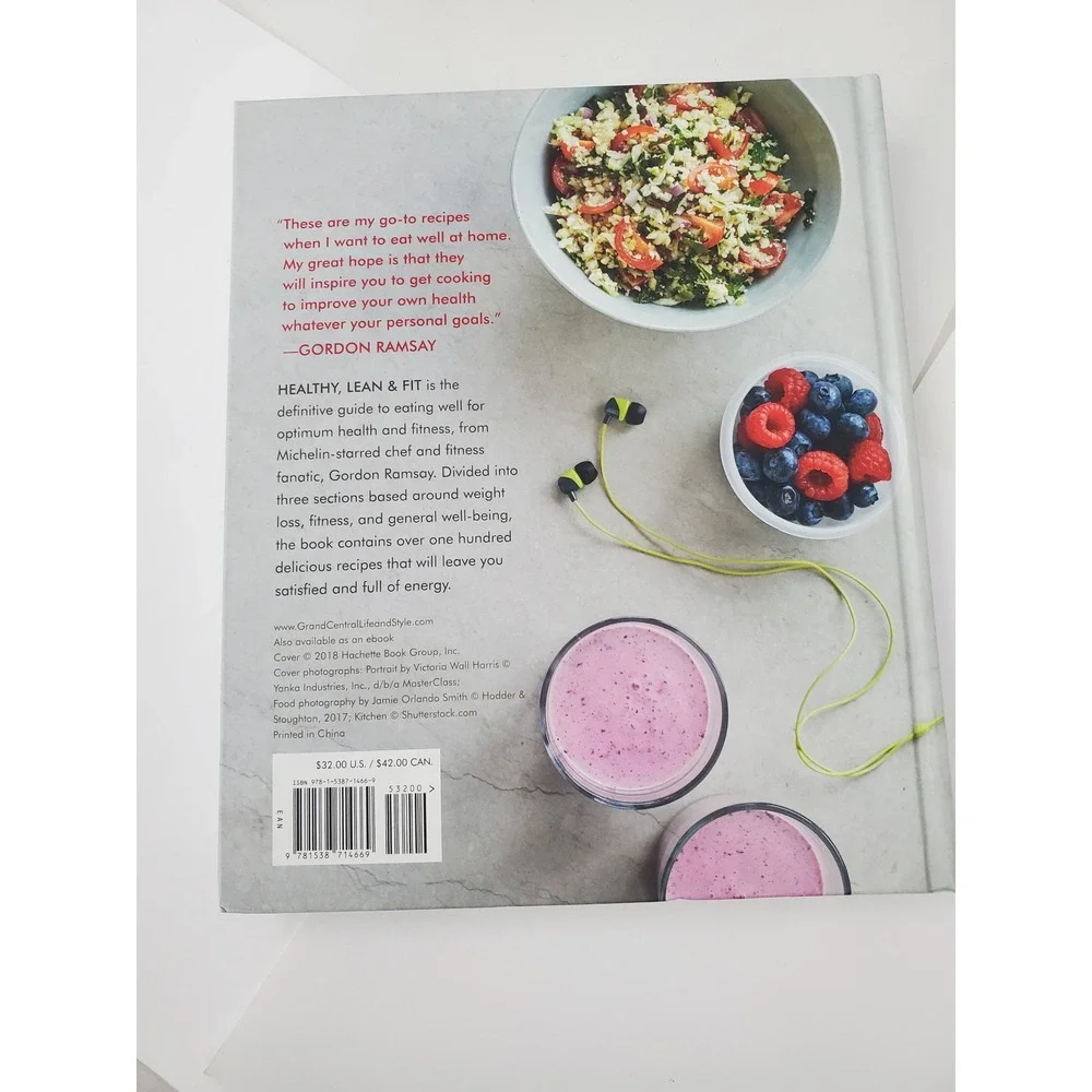 Gordon Ramsay Healthy Lean & Fit Cookbook Hardcover First Edition 2018 Recipes